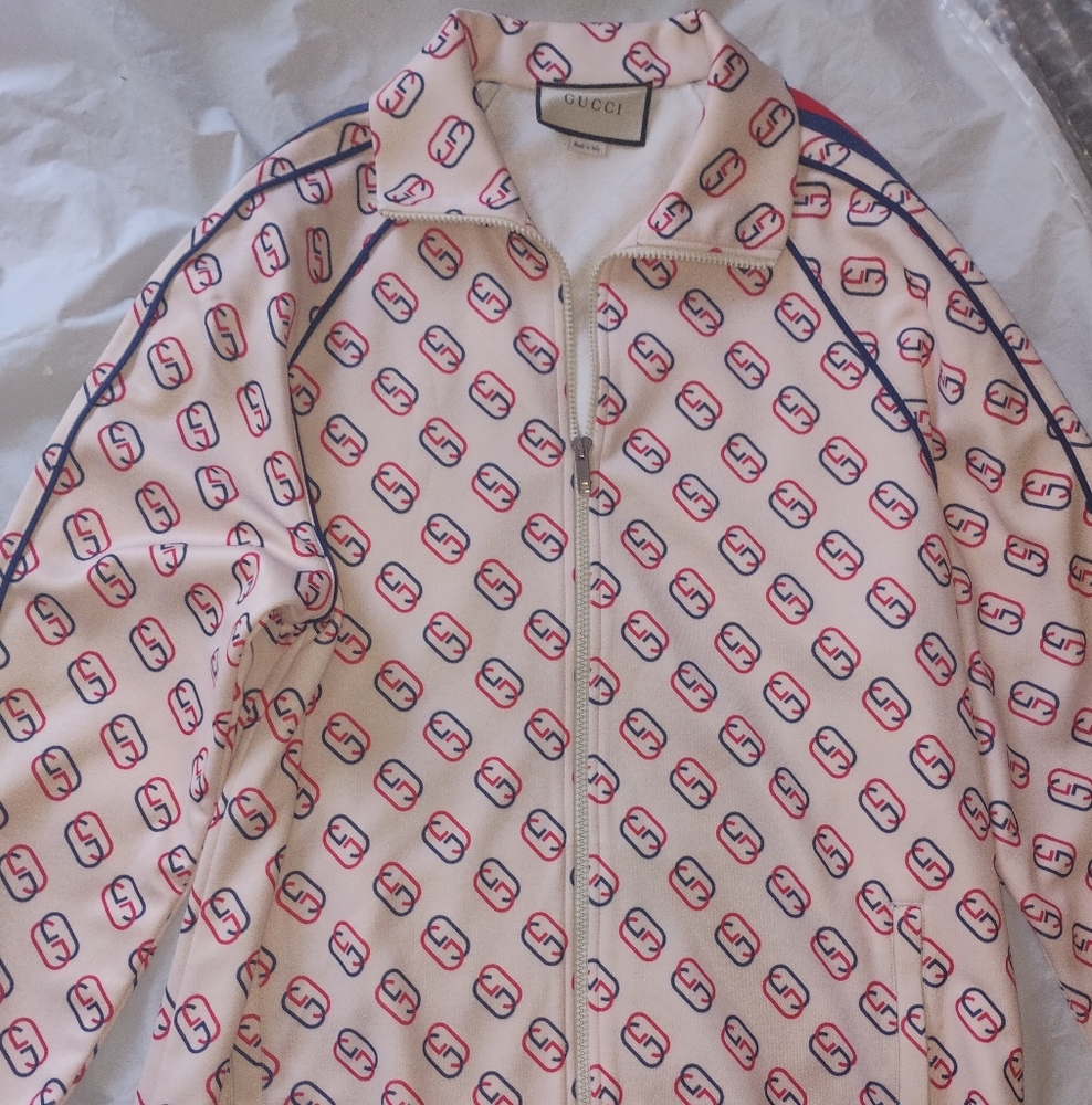 Gucci Cream and Red Patterned Top